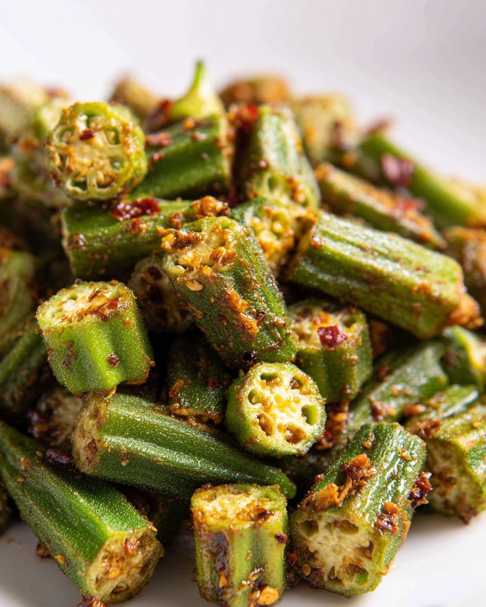 Garlic Chili Roasted Okra Recipe - Recipe Image