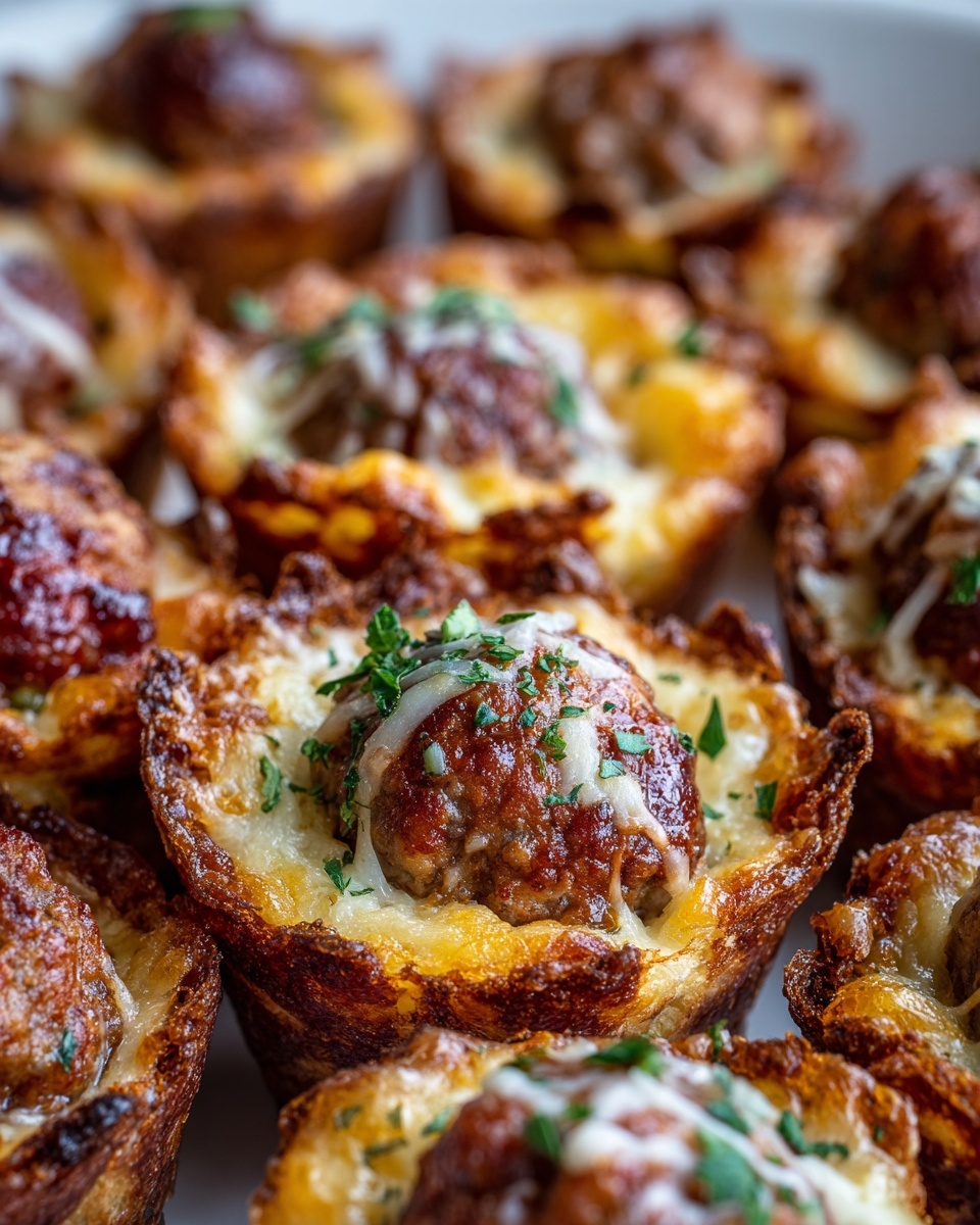 Sausage-Cheese Ball Biscuit Cups Recipe - Recipe Image