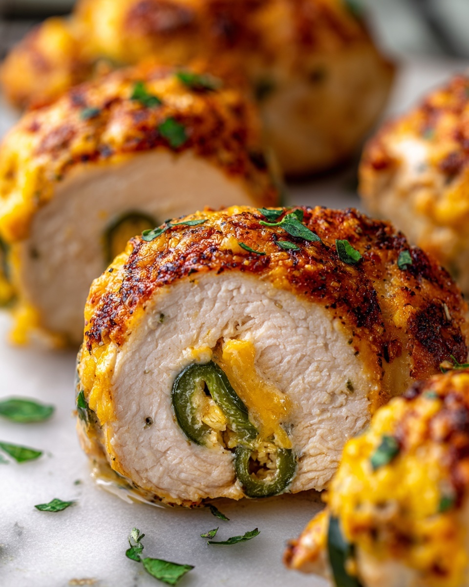 Smoky Cheesy Jalapeño Chicken Rolls Recipe - Recipe Image