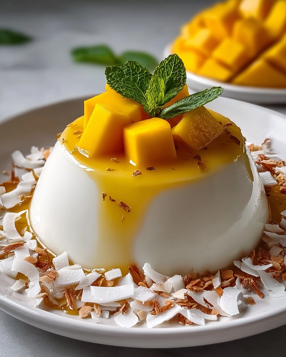 Mango Coconut Panna Cotta Recipe - Recipe Image