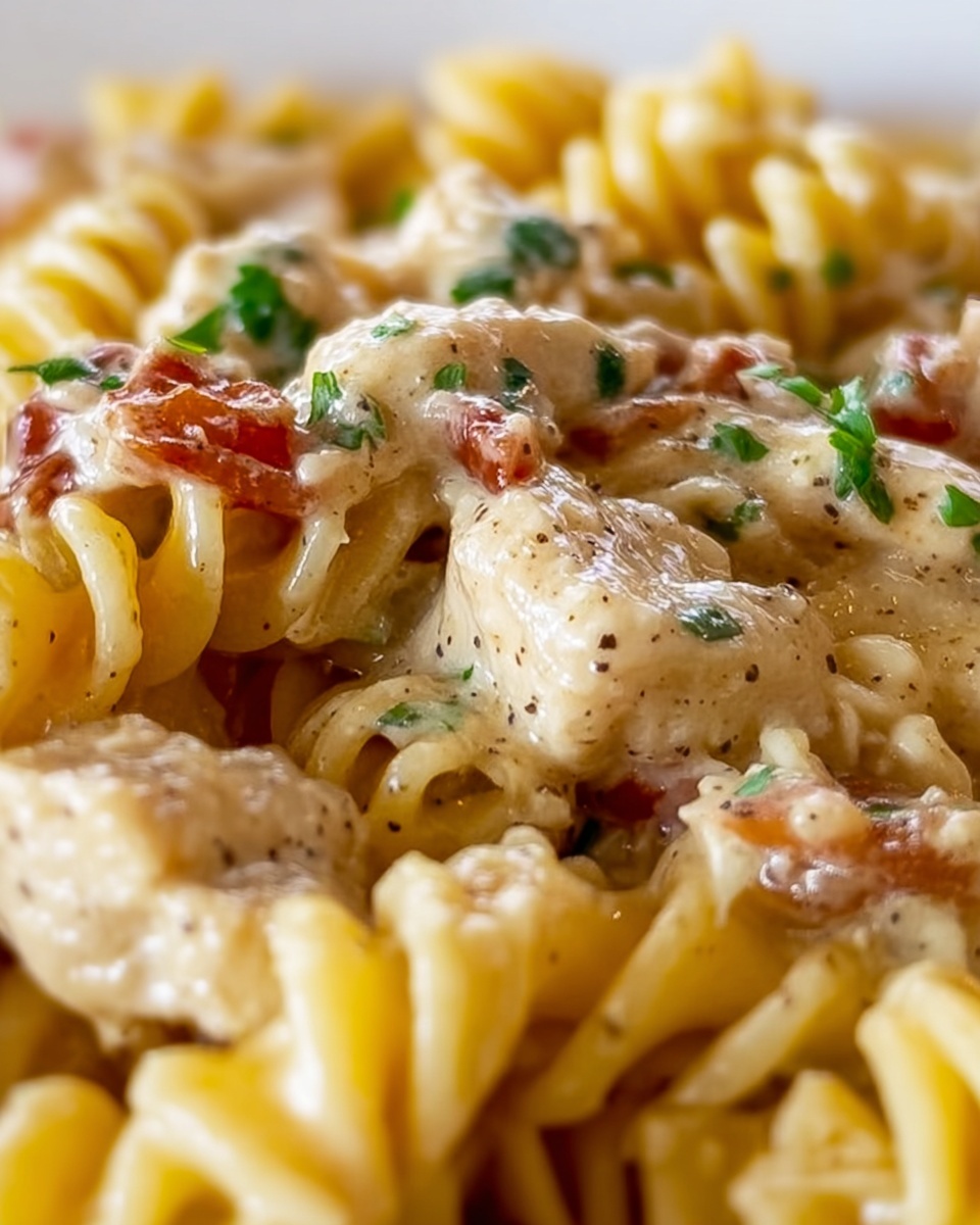 Crock Pot Salsa Ranch Chicken Pasta Recipe - Recipe Image