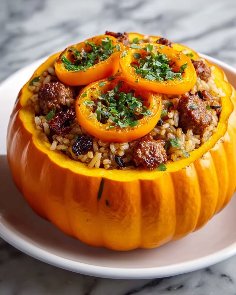 Mini Pumpkins or Acorn Squash Stuffed with Mushrooms, Onion, and Chard Recipe - Recipe Image