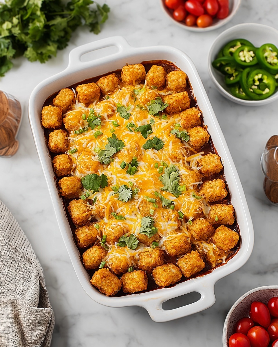 Taco Tater Tot Casserole Recipe - Recipe Image
