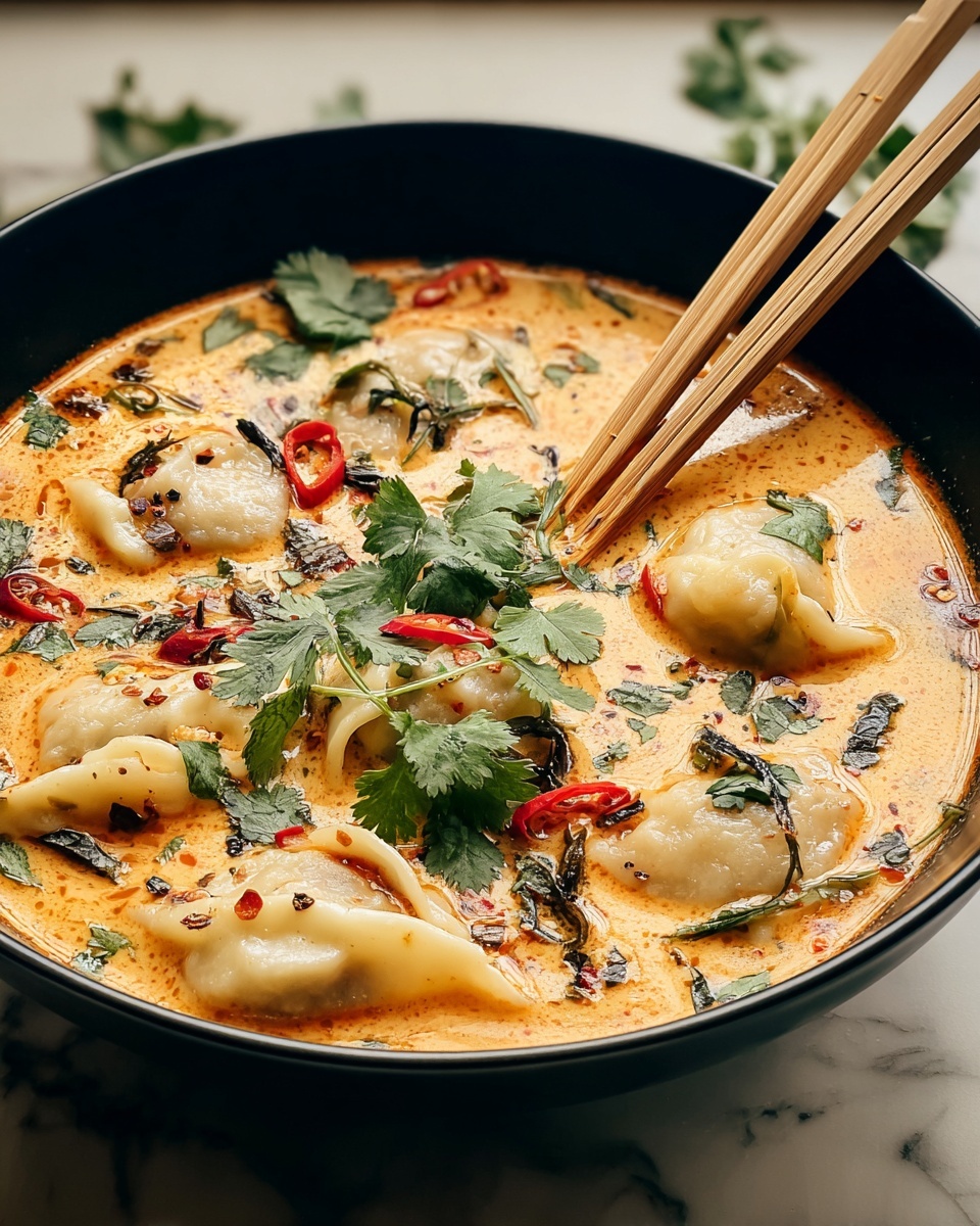 Thai Red Curry Dumpling Soup Recipe - Recipe Image