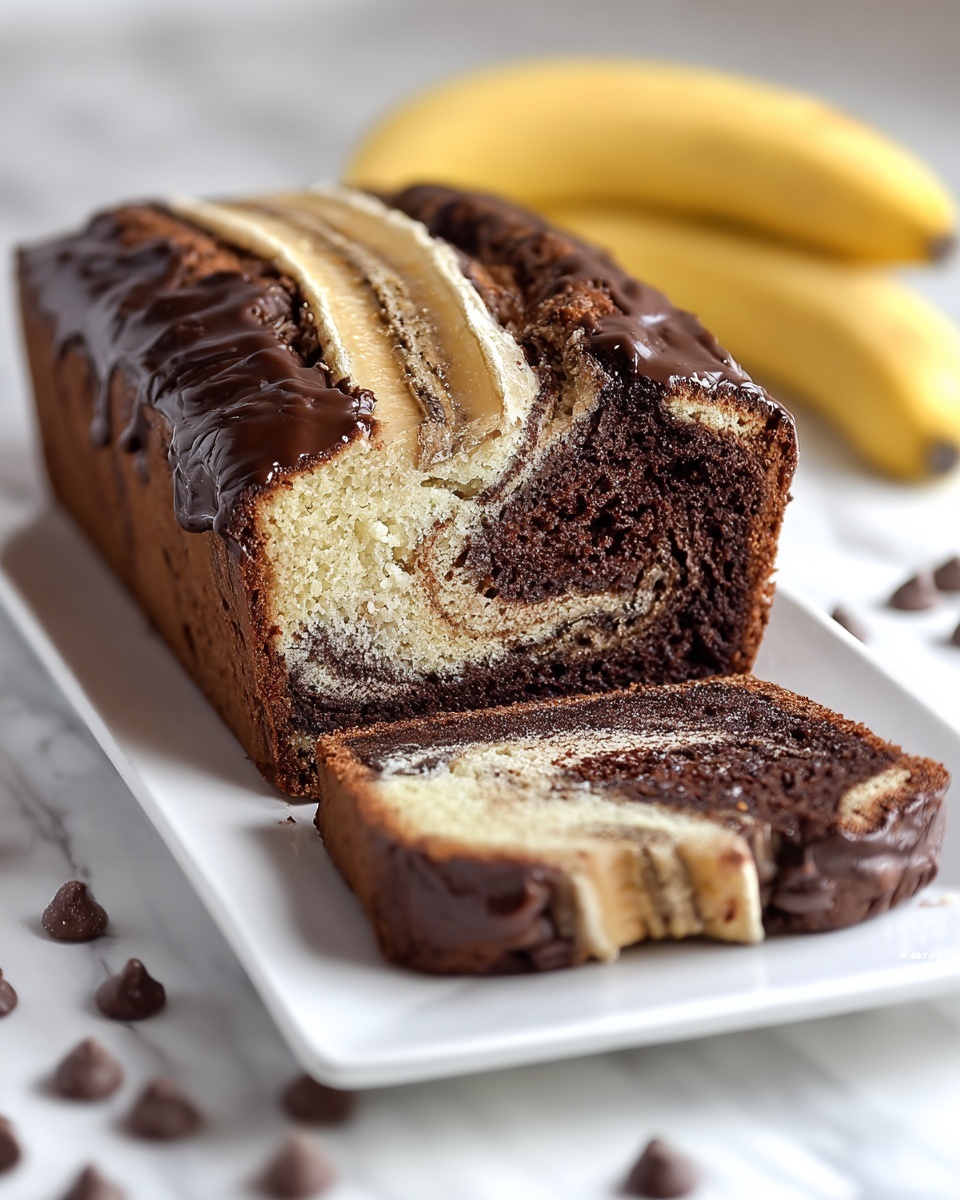 Chocolate Marble Banana Bread Recipe - Recipe Image
