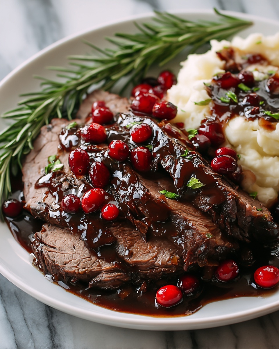 Cranberry Balsamic Roast Beef Recipe - Recipe Image