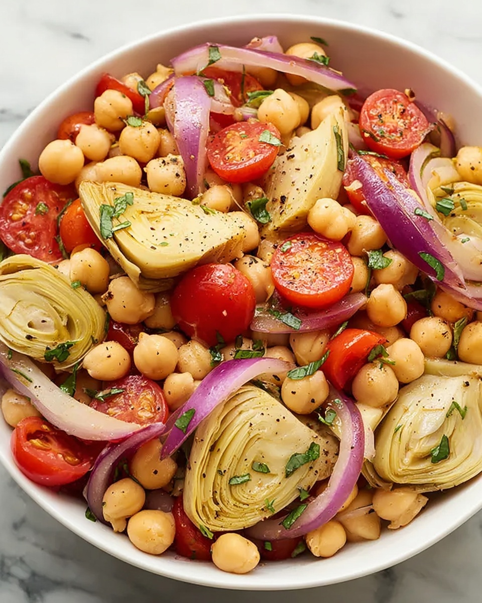 Tuscan Artichoke Tomato Salad Recipe - Recipe Image