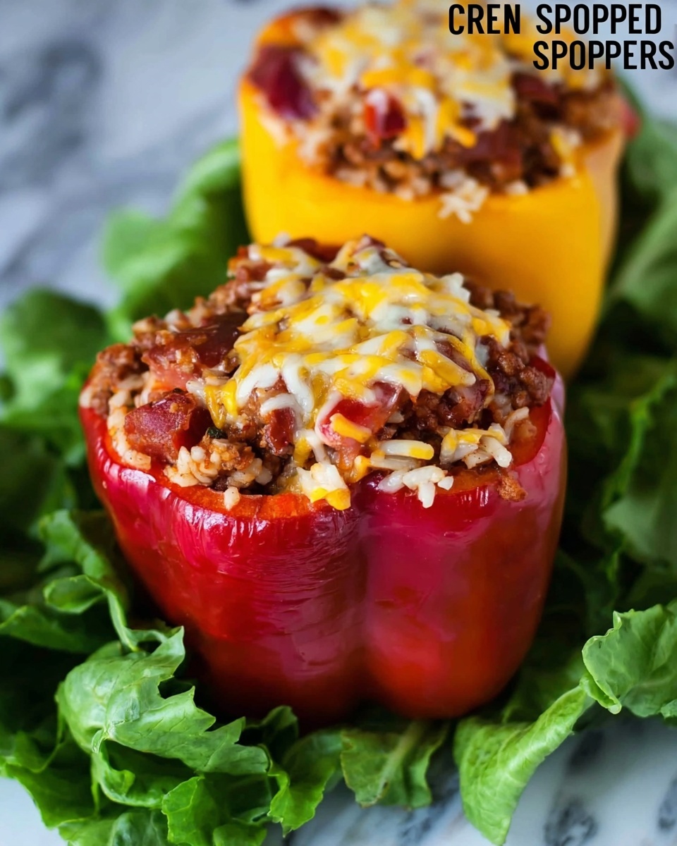 Crockpot Stuffed Bell Peppers with Vegetarian Option Recipe - Recipe Image