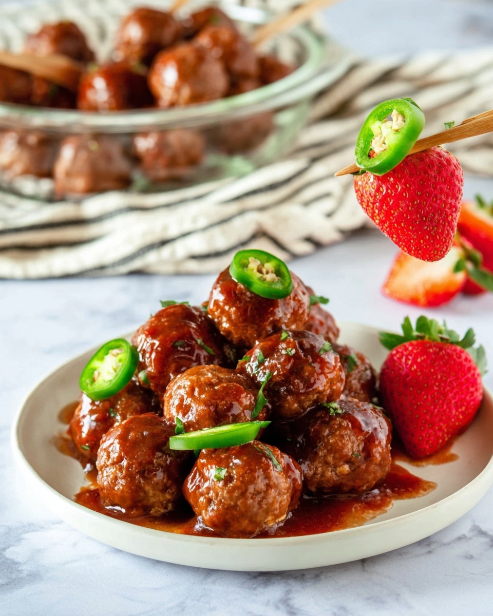 Crockpot Strawberry Jalapeno Meatballs Recipe - Recipe Image