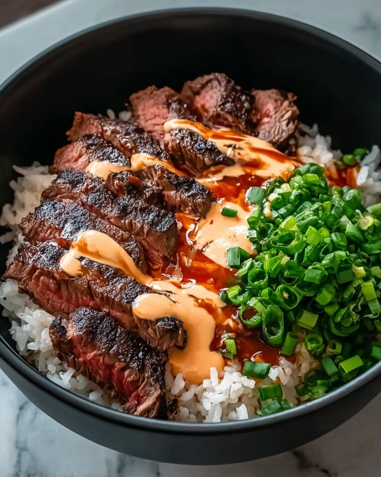 Bold & Irresistible Korean BBQ Steak Rice Bowls with Spicy Cream Sauce Recipe