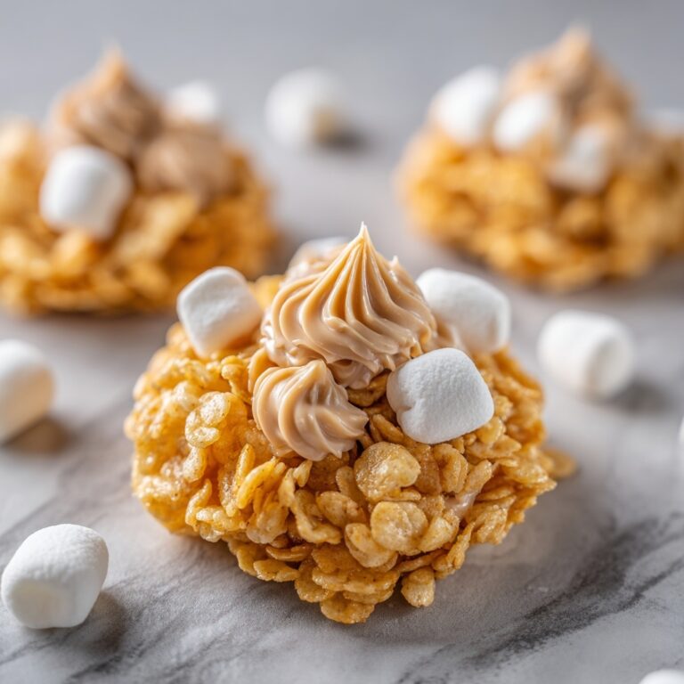 No-Bake Peanut Butter Cornflake Cookies with Marshmallows Recipe