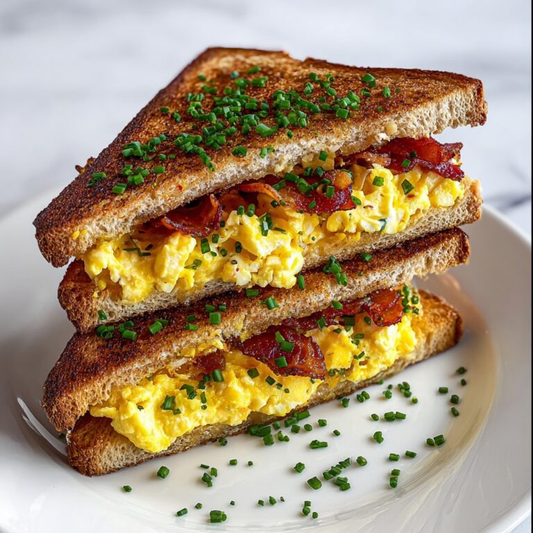 Ultimate Breakfast Grilled Cheese with Scrambled Eggs and Bacon Recipe