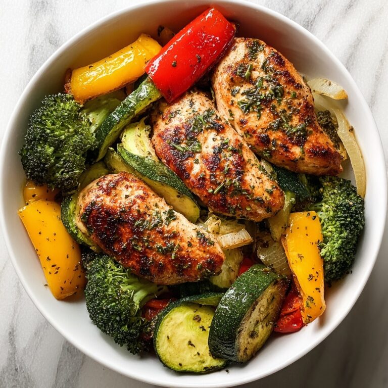 Air Fryer Chicken Breast with Roasted Vegetables Recipe