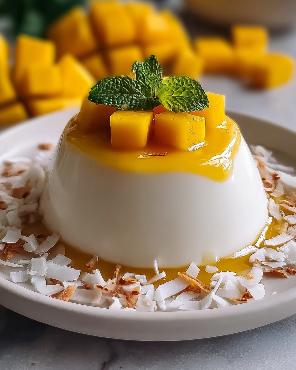 Mango Coconut Panna Cotta Recipe - Recipe Image