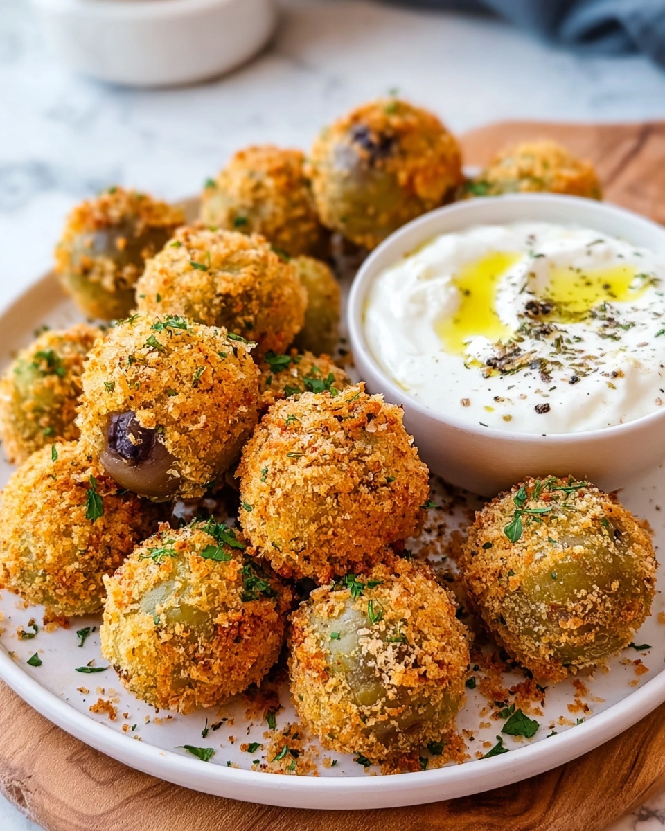 Fried Olives with Garlic Aioli Recipe - Recipe Image