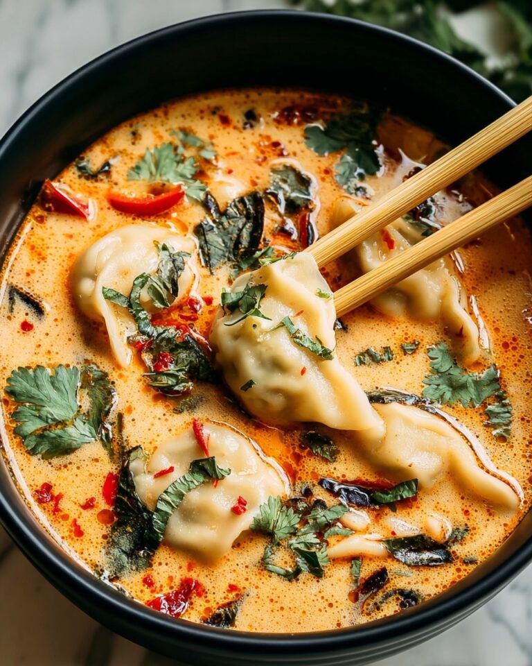 Thai Red Curry Dumpling Soup Recipe