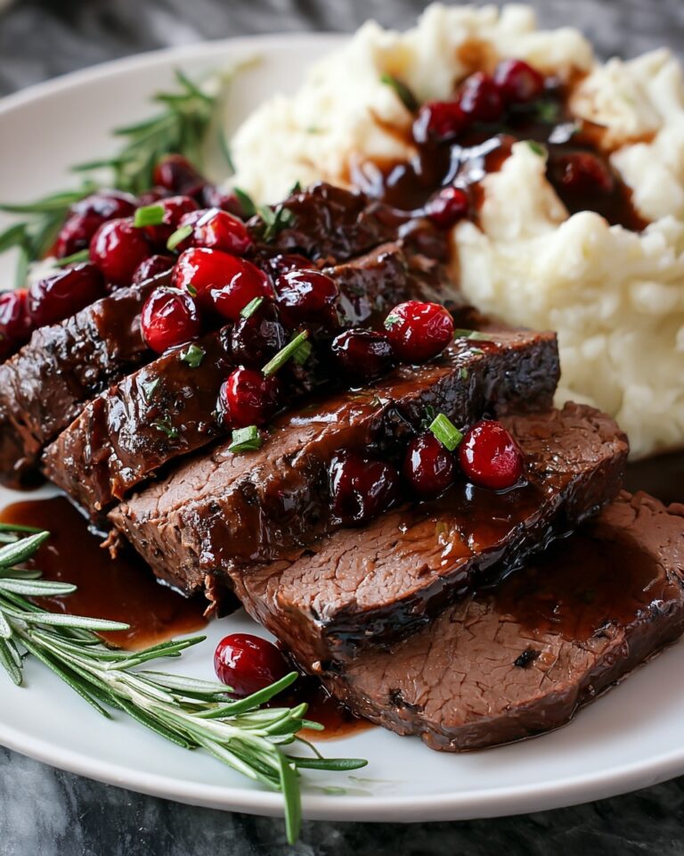 Cranberry Balsamic Roast Beef Recipe