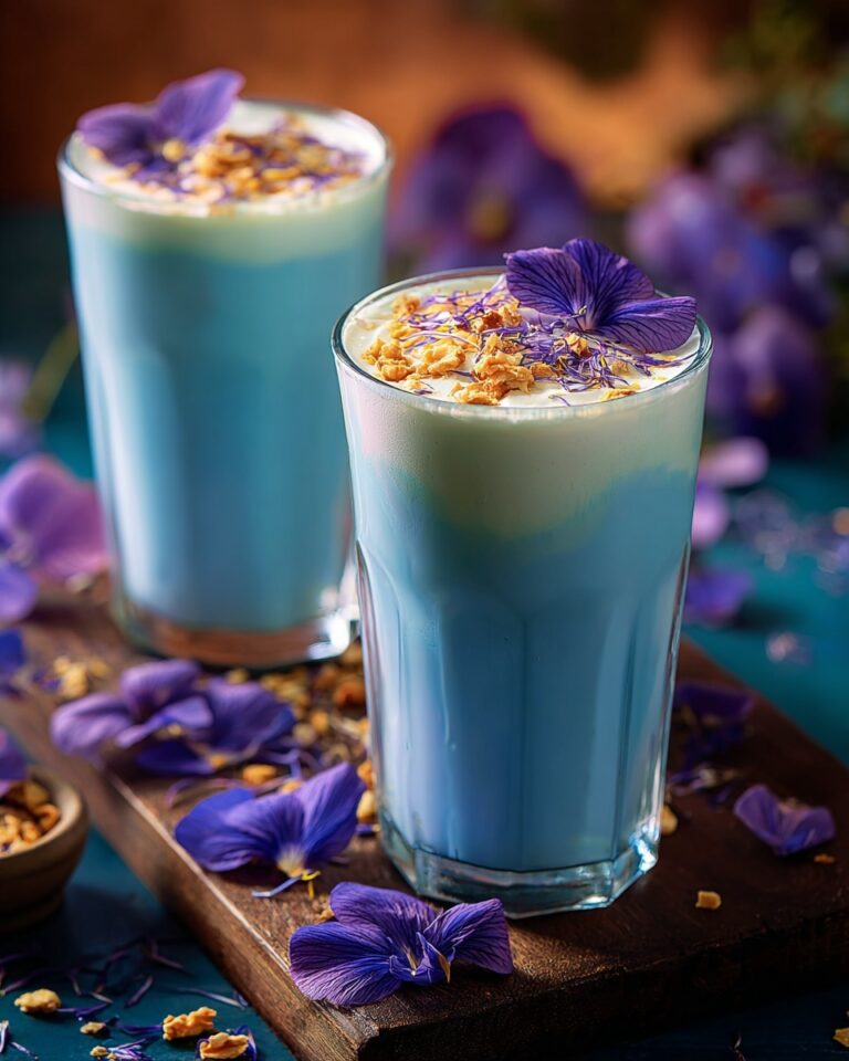 Iced Butterfly Pea Flower Tea Latte Recipe