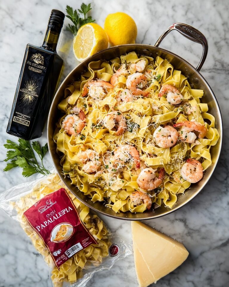 Pappardelle with Shrimp, Garlic, and Lemon Oil Recipe