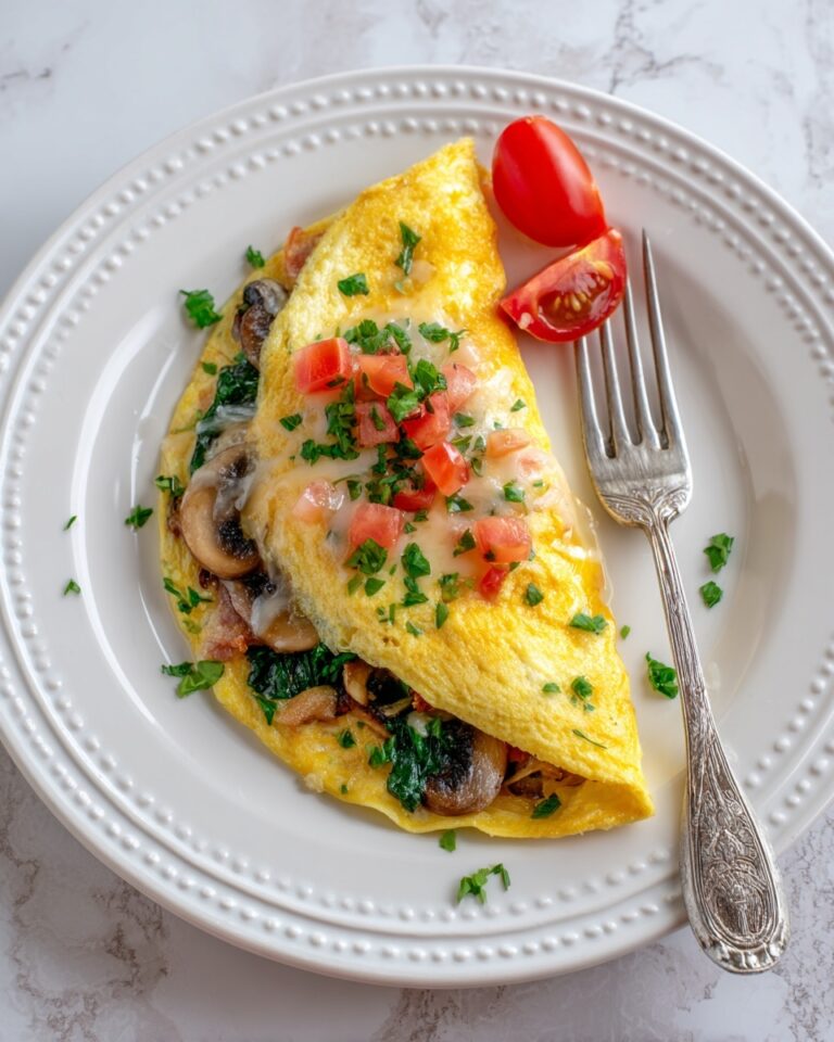 Bacon Spinach & Mushroom Egg White Omelette Recipe