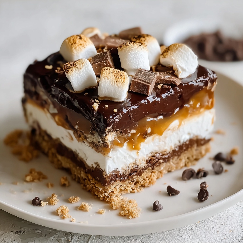 Decadent No-Bake S'mores Lasagna Recipe - Recipe Image