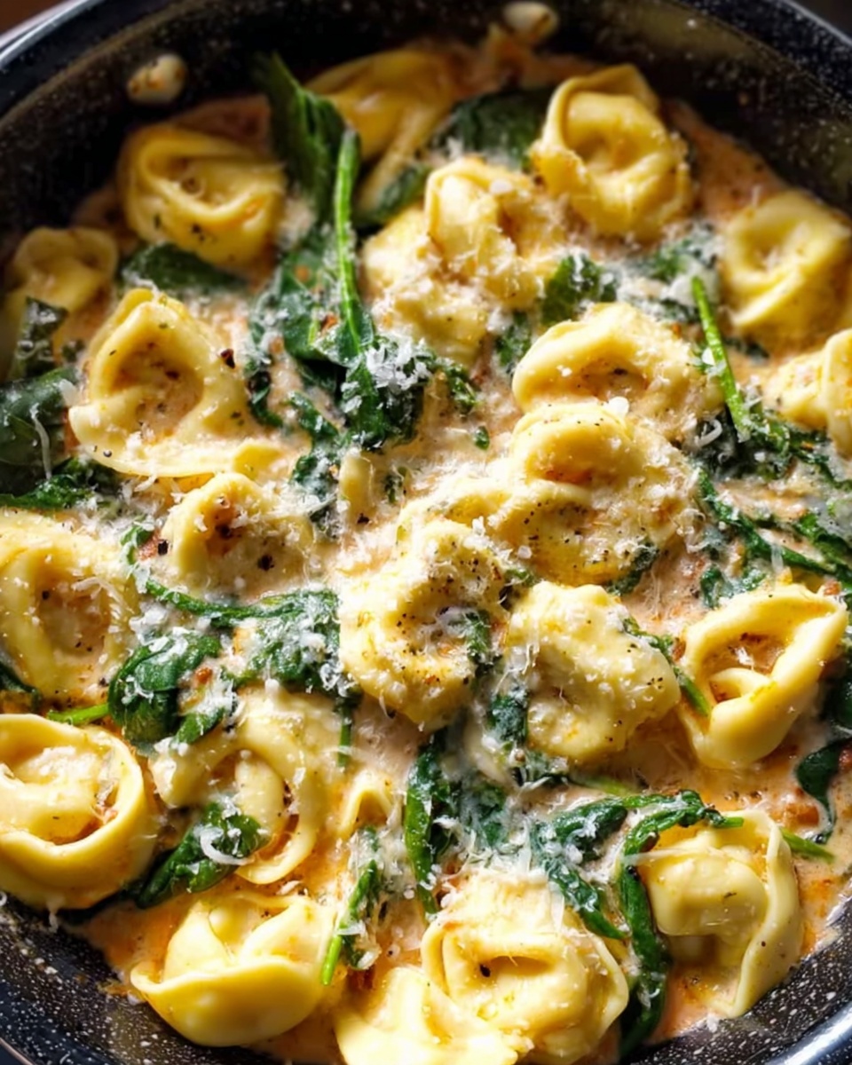 Creamy Crockpot Tortellini with Sausage and Spinach Recipe - Recipe Image