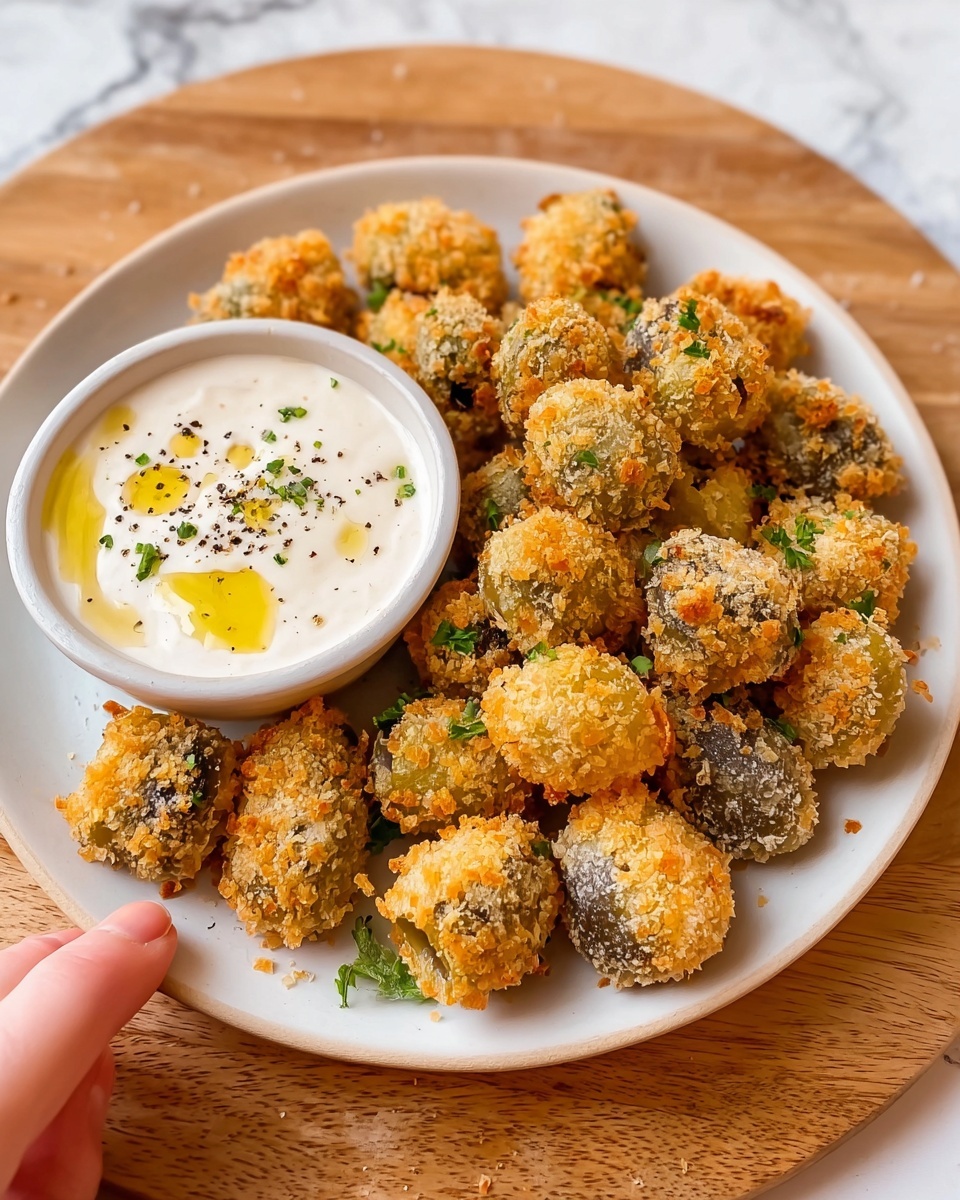 Fried Olives with Garlic Aioli Recipe - Recipe Image