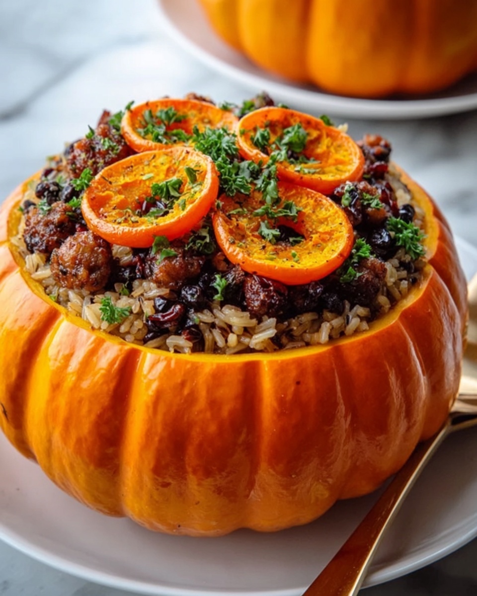 Mini Pumpkins or Acorn Squash Stuffed with Mushrooms, Onion, and Chard Recipe - Recipe Image