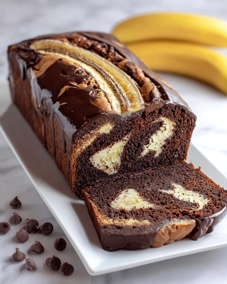 Chocolate Marble Banana Bread Recipe - Recipe Image