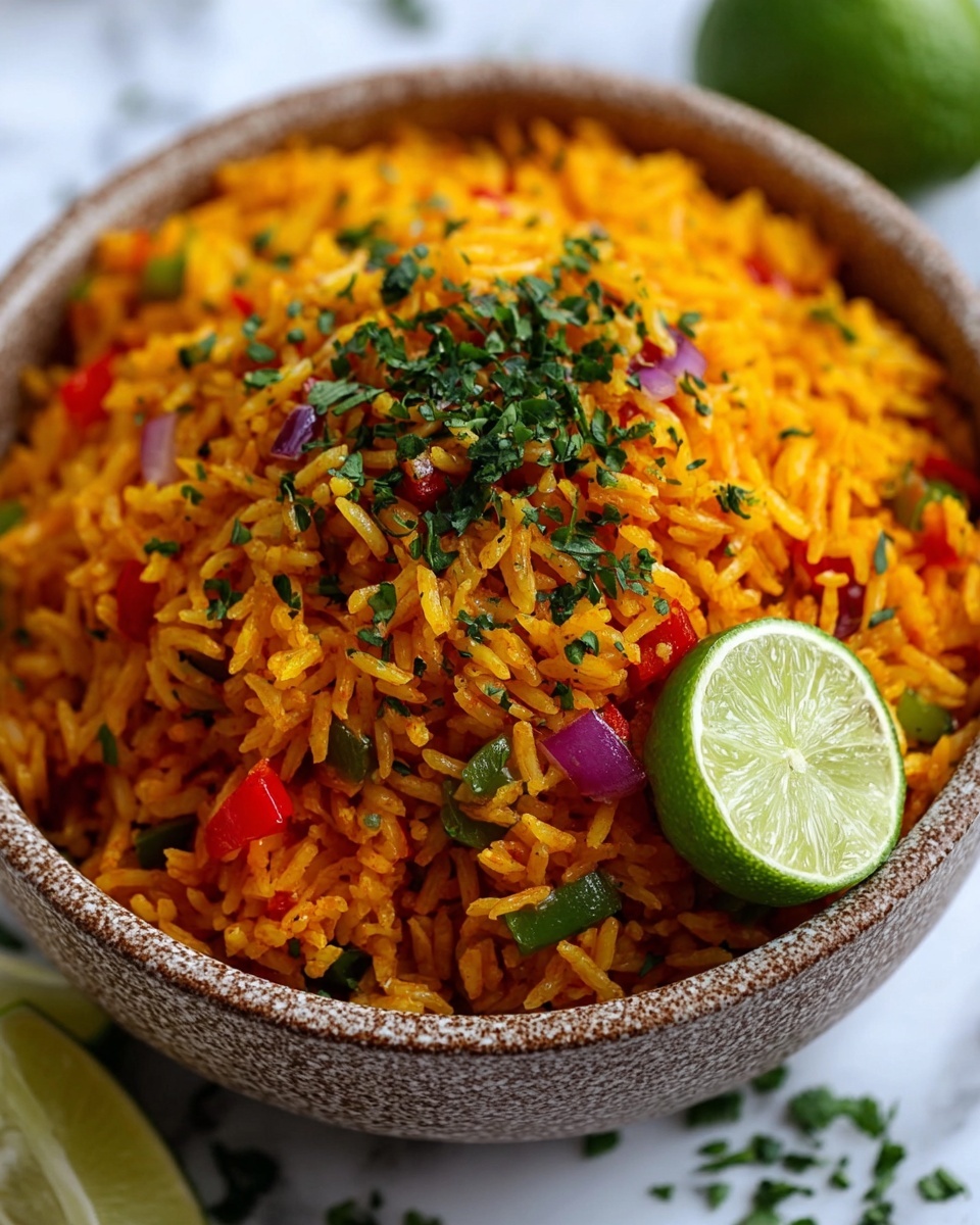 Easy One-Pot Mexican Rice Bowl with Lime Wedges Recipe - Recipe Image