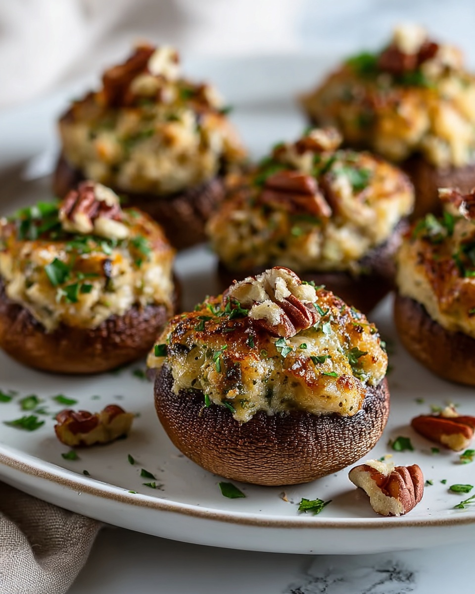 Easy Pecan Stuffed Mushrooms That Are Kid-Friendly and Flavor-Packed Recipe - Recipe Image