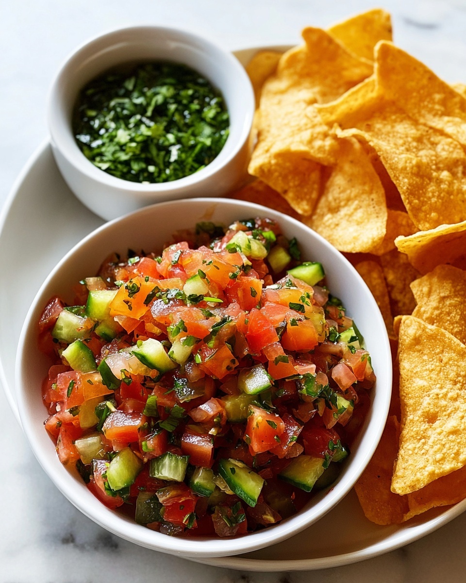 Quick Pickle De Gallo with Tortilla Chips Recipe - Recipe Image
