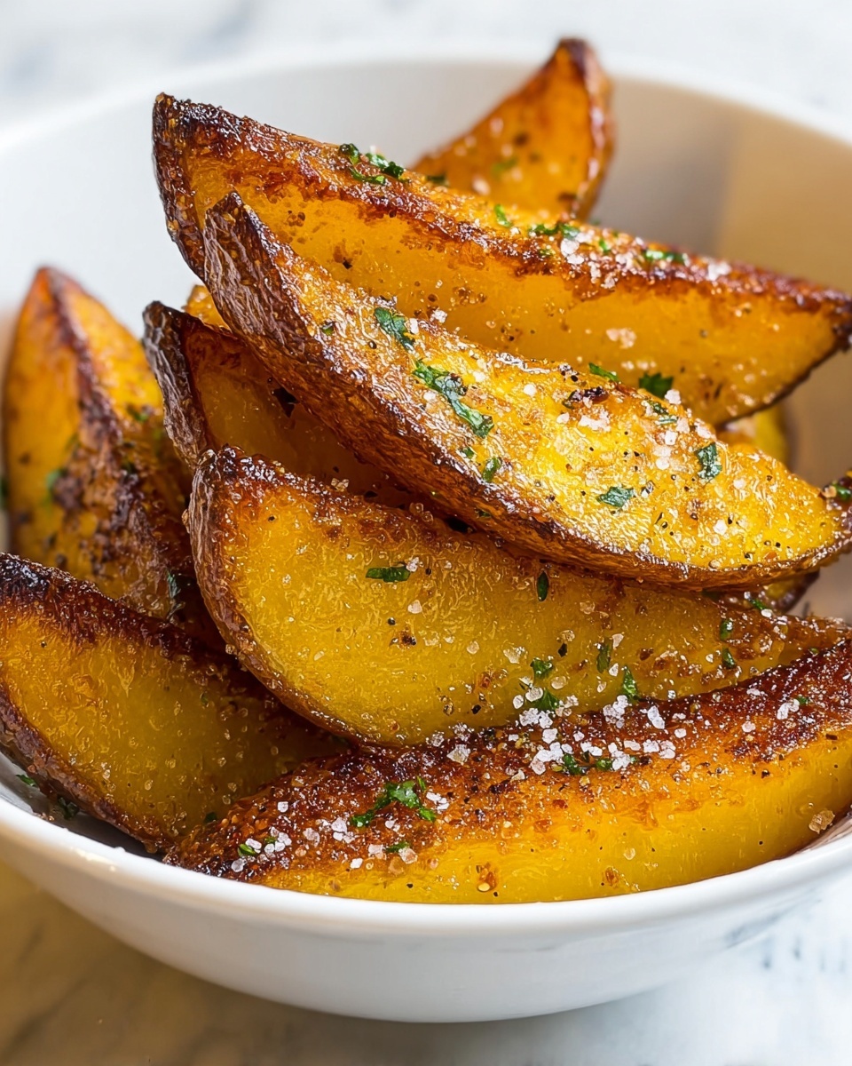 Crispy Homemade Baked Potato Wedges Recipe - Recipe Image