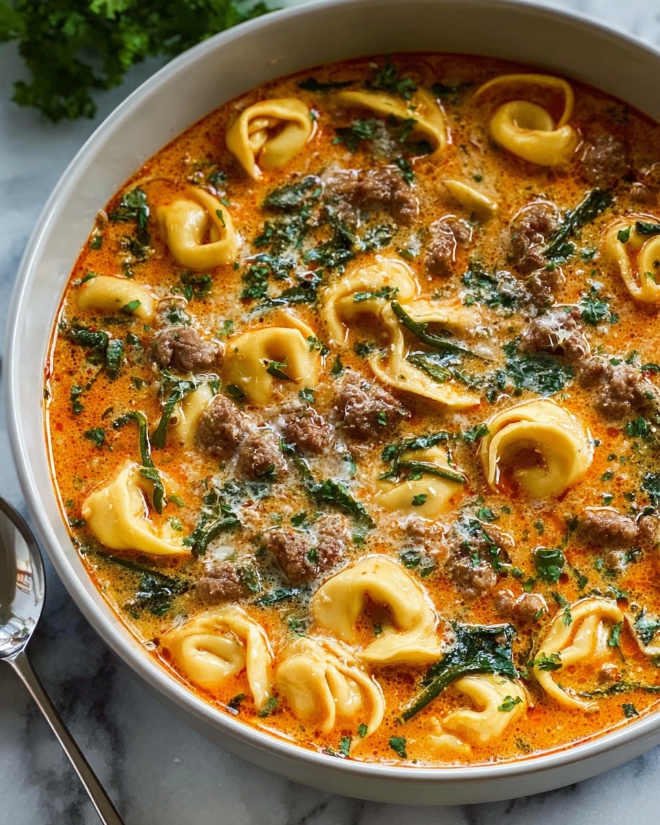 Creamy Homemade Tortellini Soup Recipe - Recipe Image