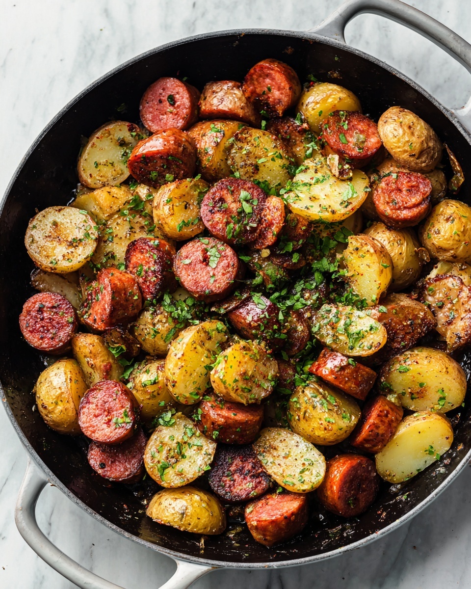 Sausage and Potatoes with Pesto Recipe - Recipe Image