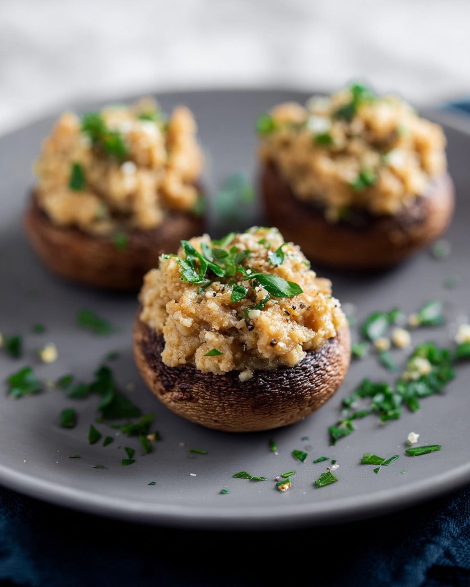 Parmesan and Garlic Stuffed Mushrooms Recipe - Recipe Image