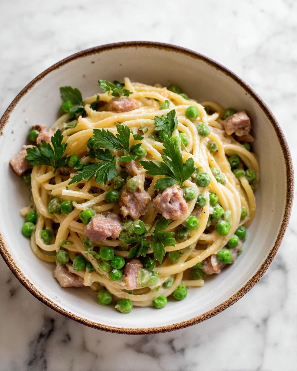 Pancetta and Pea Pasta Recipe - Recipe Image