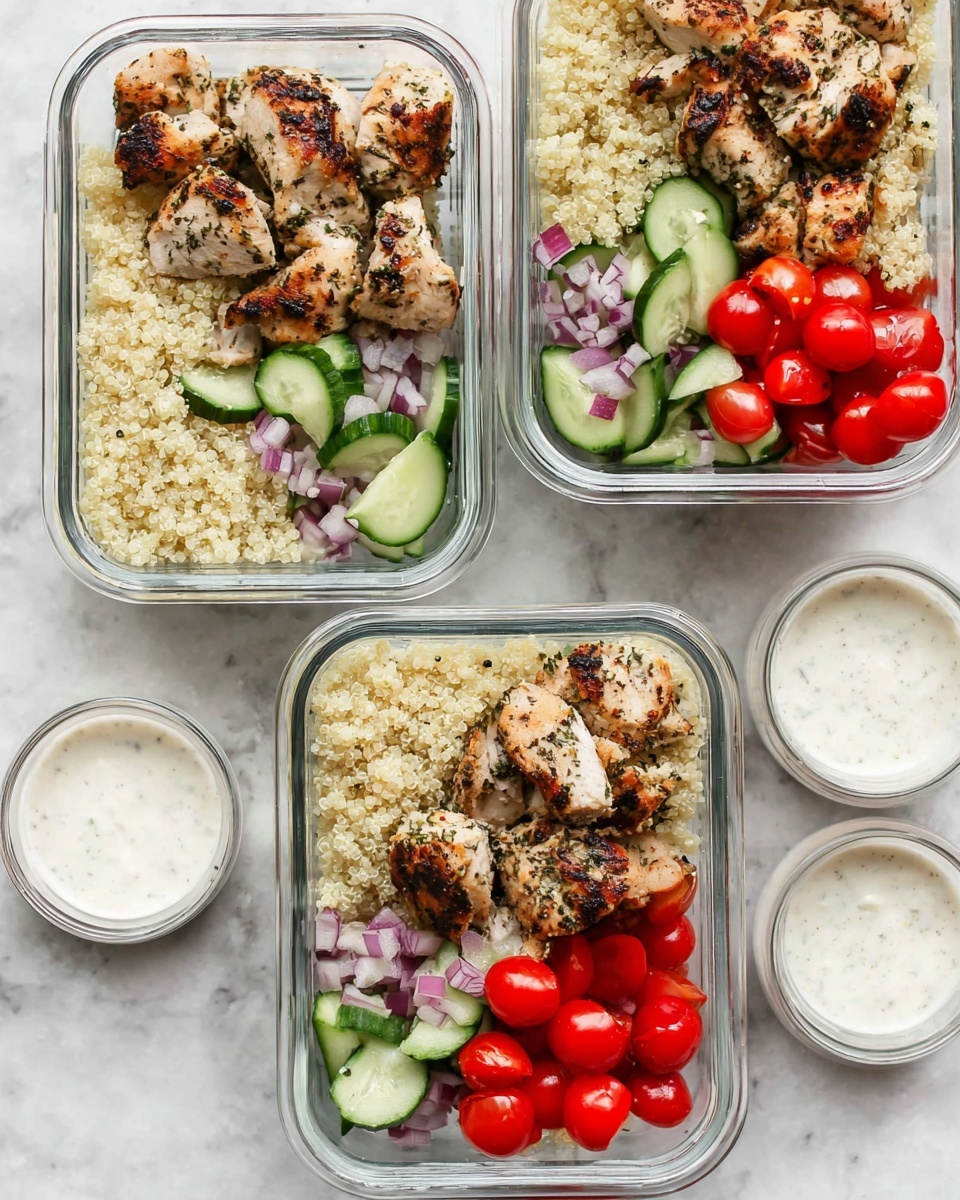 Chicken Souvlaki Meal Prep Bowls Recipe - Recipe Image