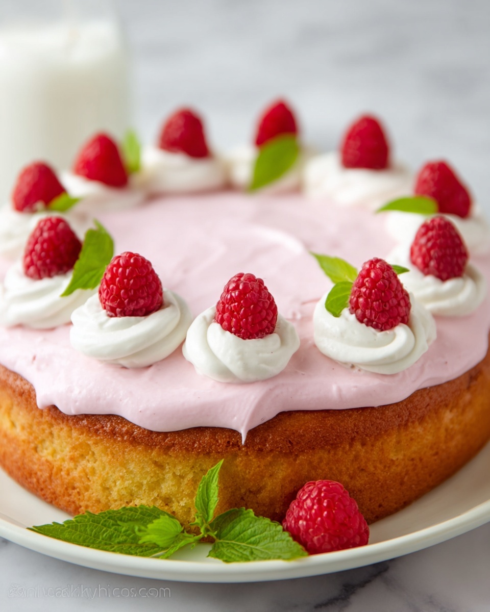 Raspberry Mousse Cake Recipe - Recipe Image