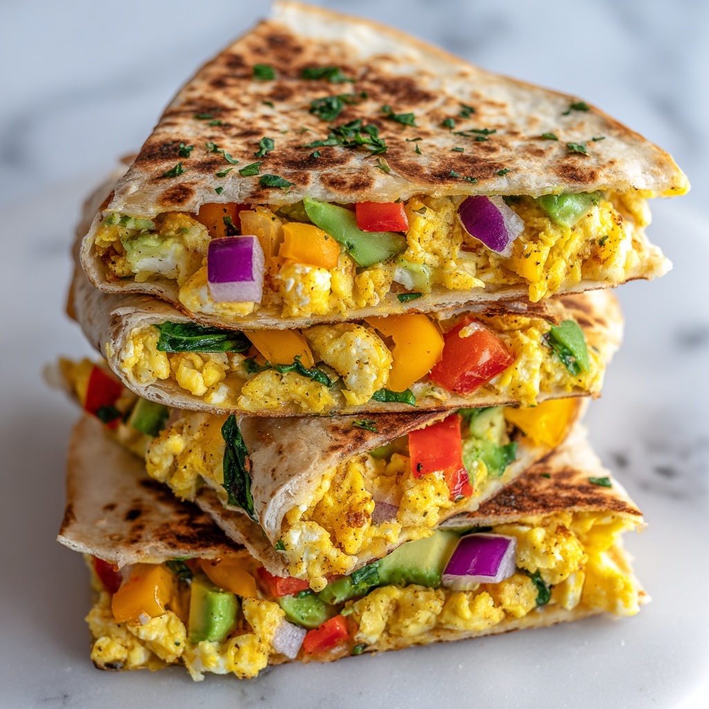 Easy Vegetarian Breakfast Quesadillas Recipe - Recipe Image