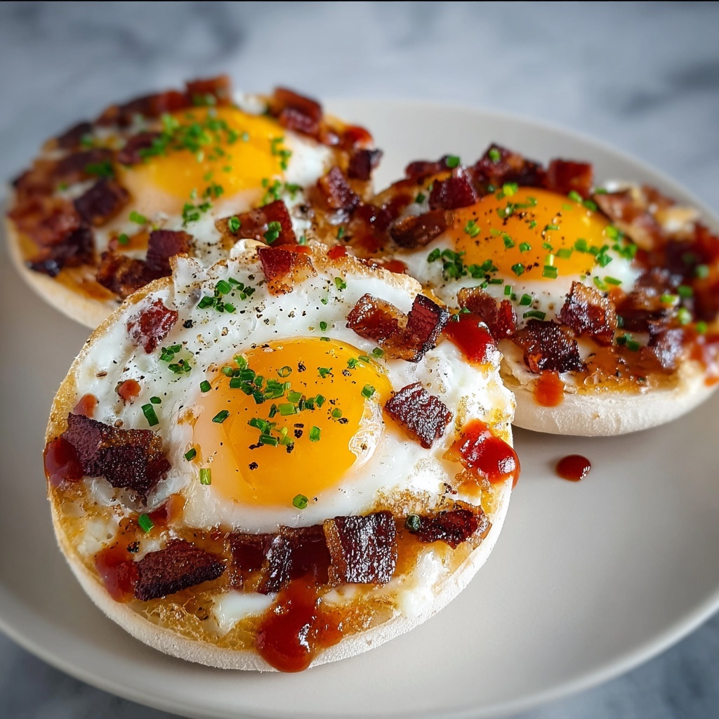 English Muffin Breakfast Pizza Recipe - Recipe Image