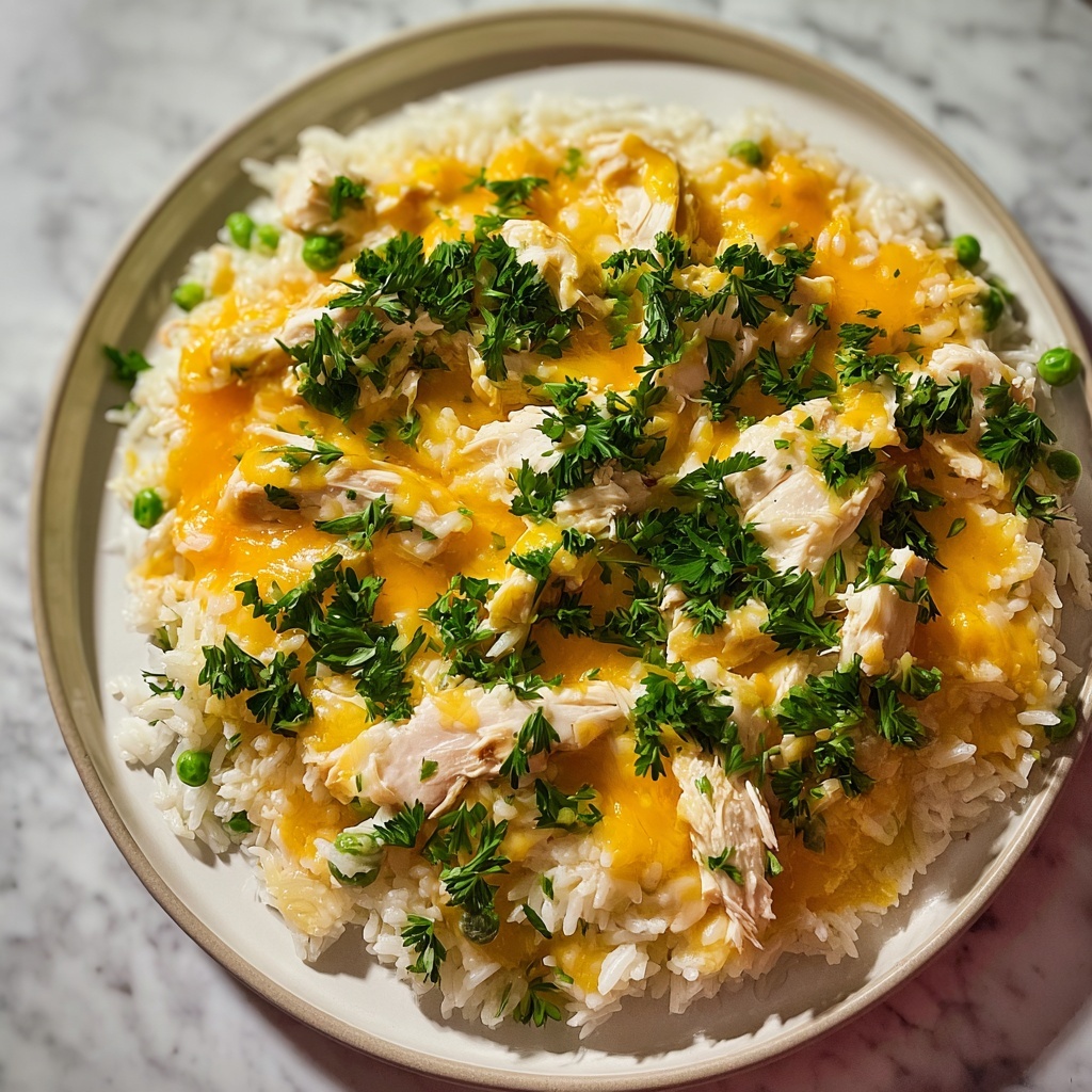 Slow Cooker Cheesy Chicken and Rice Recipe - Recipe Image