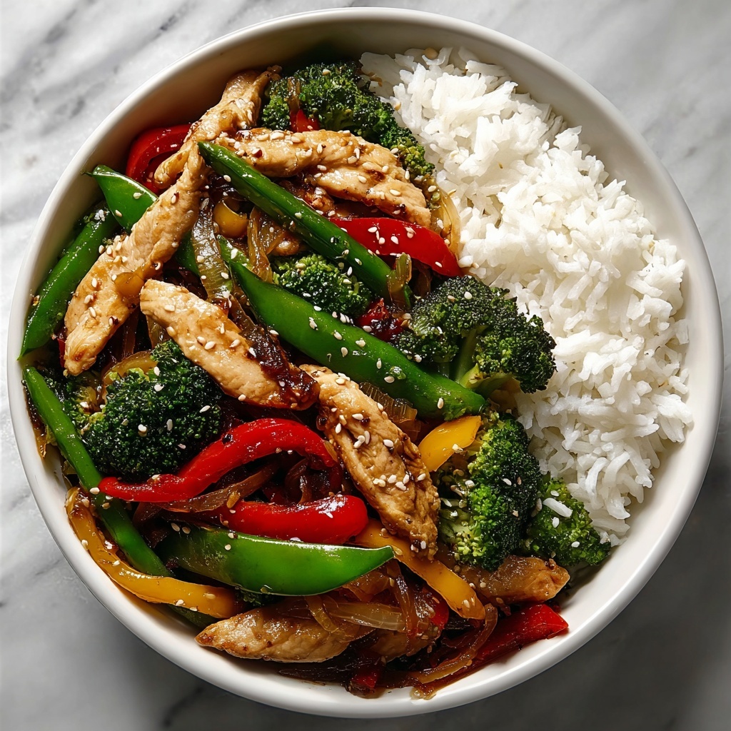Quick and Easy Chicken Stir Fry with Bell Peppers and Broccoli Recipe - Recipe Image