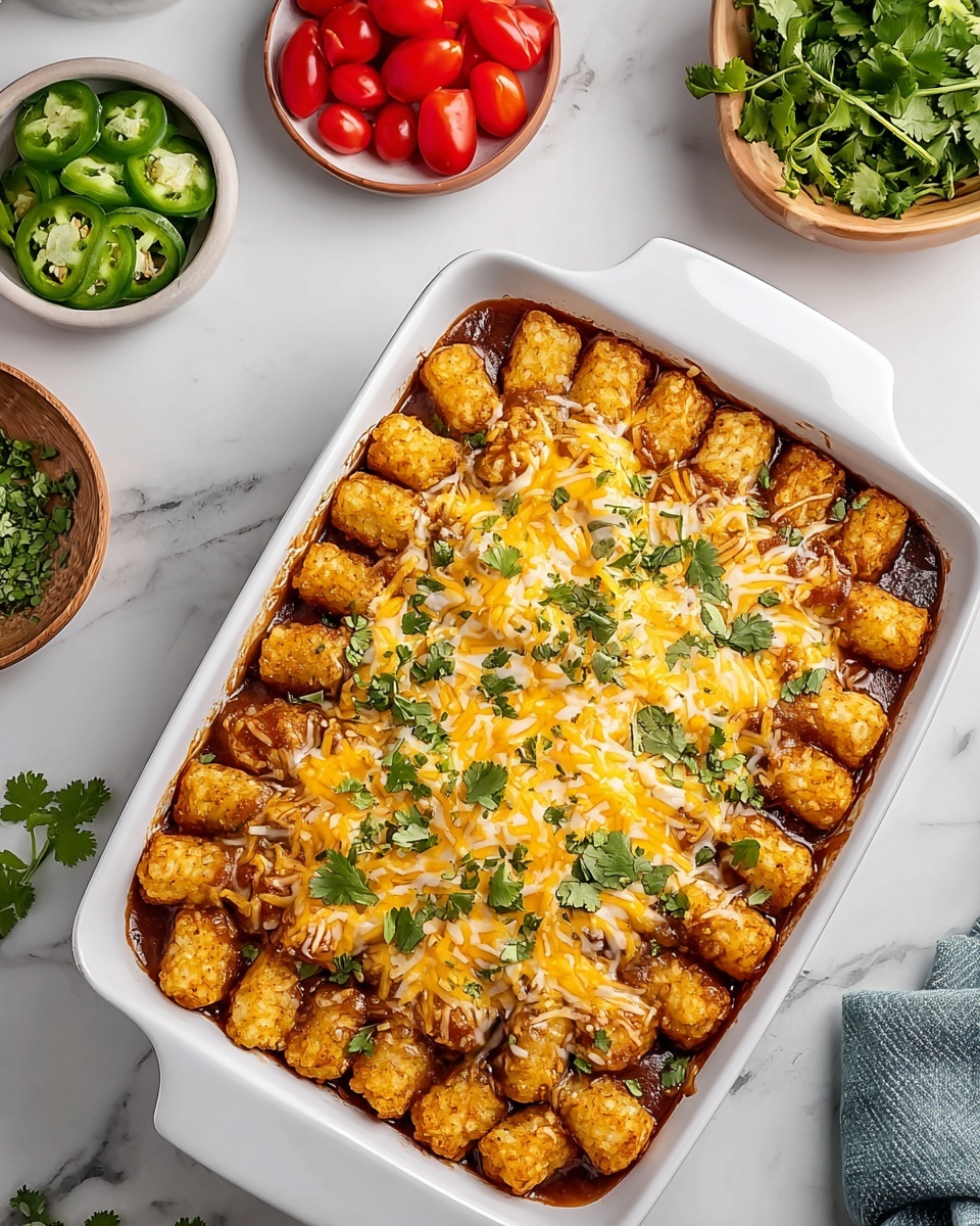 Taco Tater Tot Casserole Recipe - Recipe Image