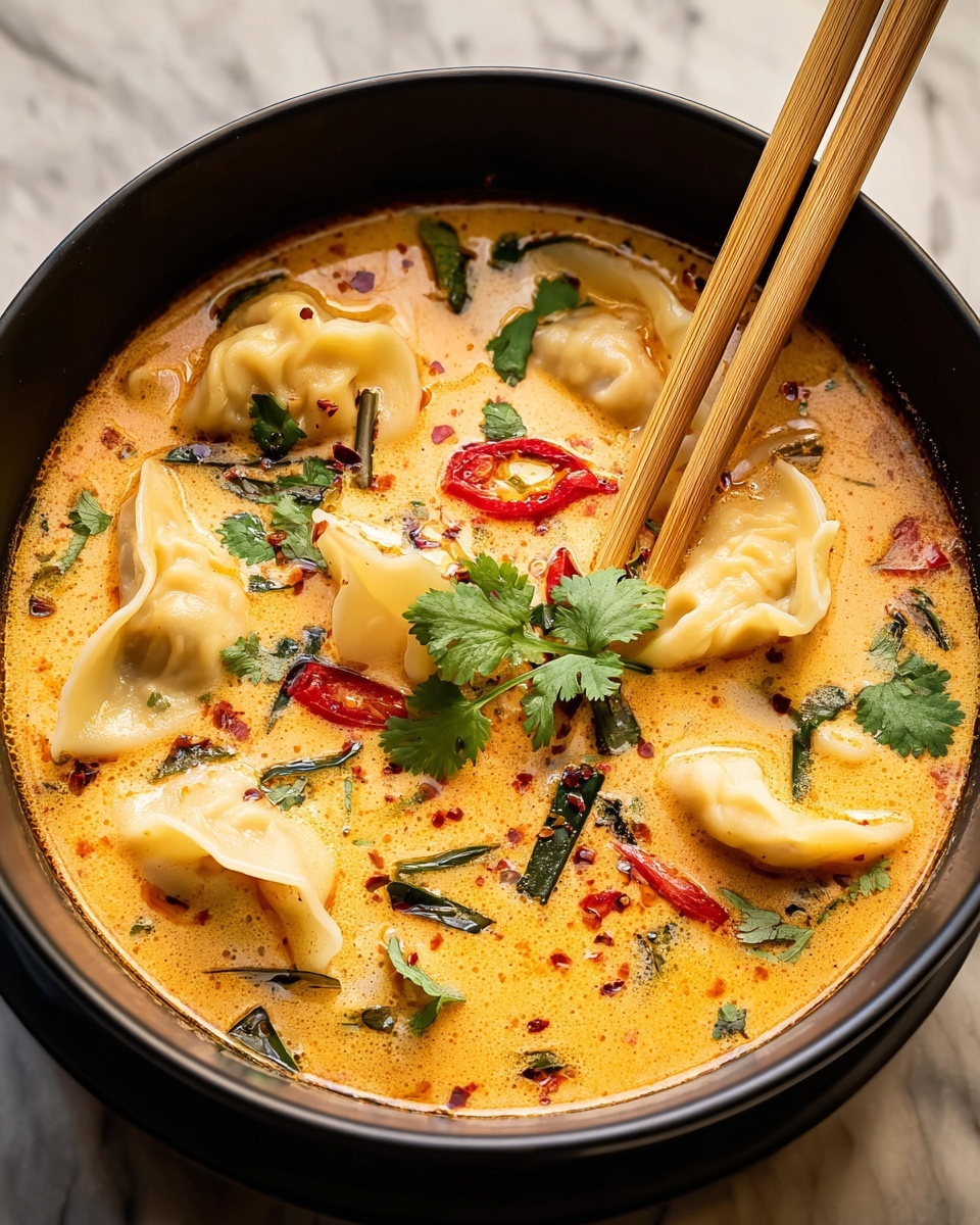 Thai Red Curry Dumpling Soup Recipe - Recipe Image