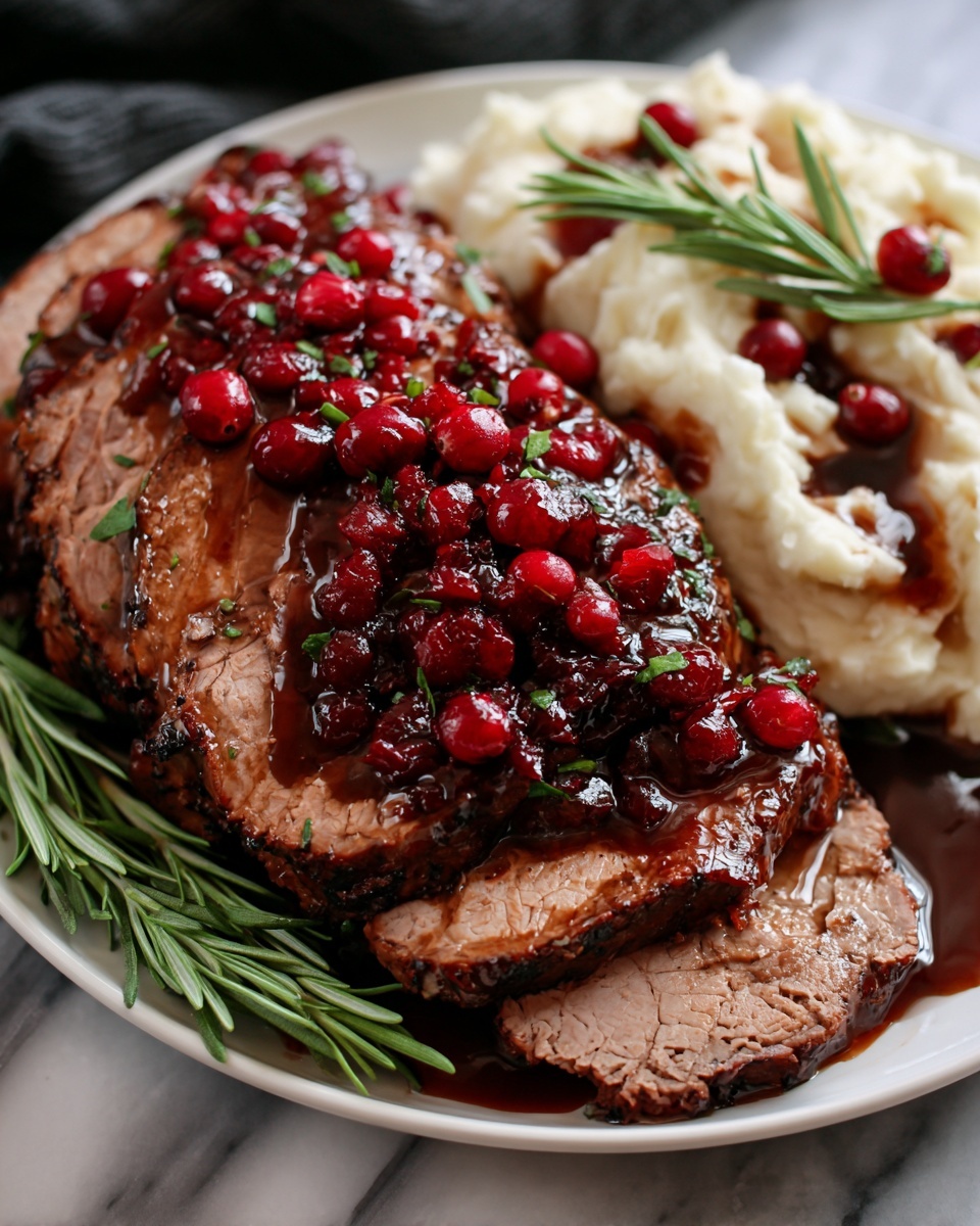 Cranberry Balsamic Roast Beef Recipe - Recipe Image