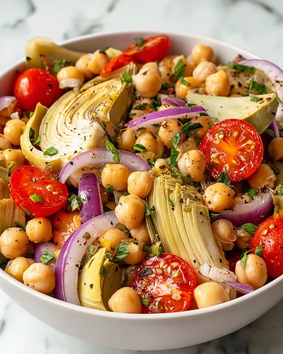 Tuscan Artichoke Tomato Salad Recipe - Recipe Image
