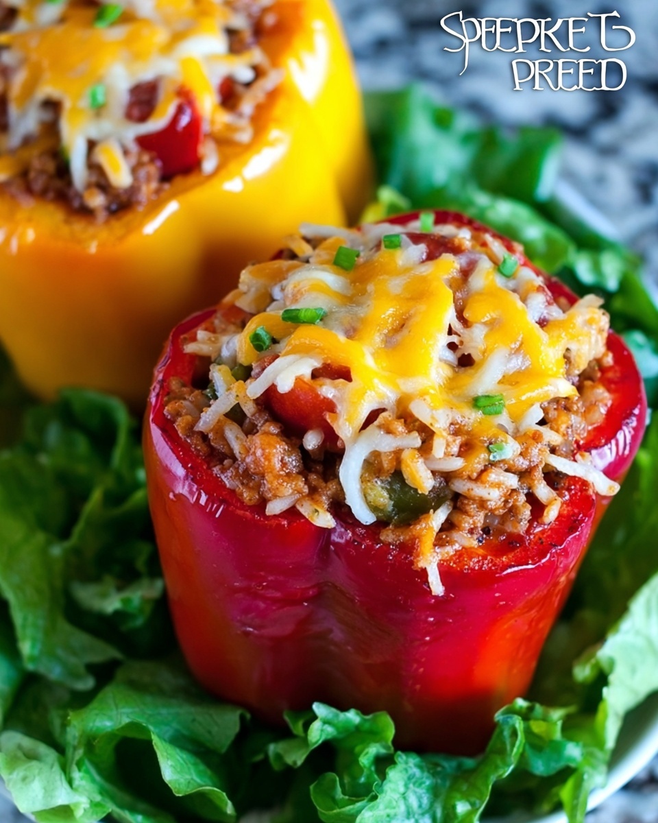 Crockpot Stuffed Bell Peppers with Vegetarian Option Recipe - Recipe Image