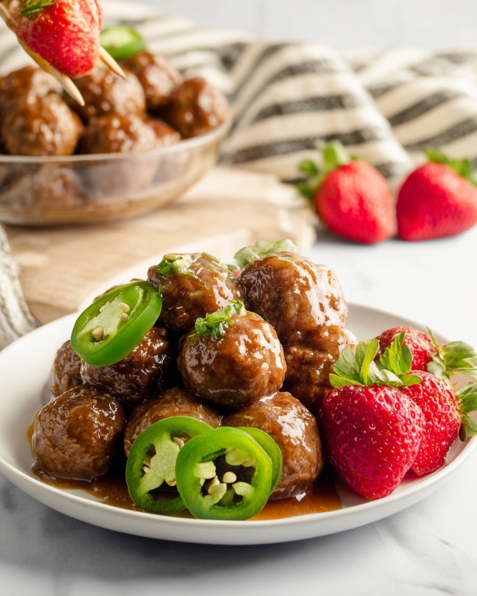 Crockpot Strawberry Jalapeno Meatballs Recipe - Recipe Image