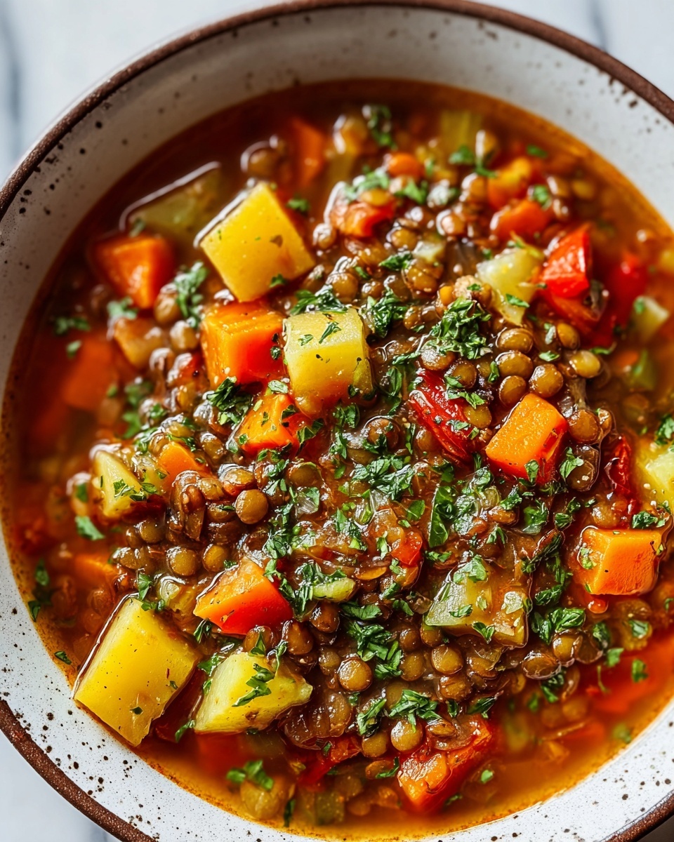 Easy One-Pot Mediterranean Lentil Soup Recipe - Recipe Image